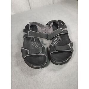 Ecco Yucatan Sandals Mens 6-6.5/EU 39 Black Nubuck Gorpcore Hiking Nature Beach